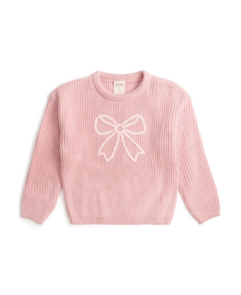 Sweet Wink Big Girls Coquette Bow Knit Sweater