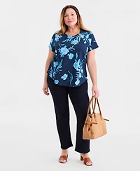 Style & Co Plus Size Perfect Crewneck Short-Sleeve Top, Macy's Exclusive