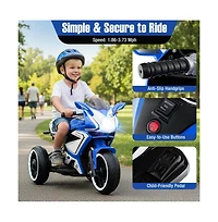 Hongge 6V Kids Ride On Motorcycle with Led Lights