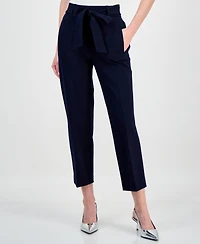 Bar Iii Women's Compression Tie Front Capris Pants, Created for Macy's