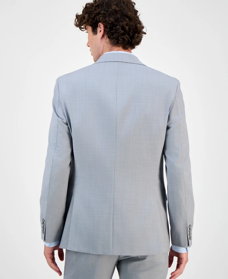 Bar Iii Men's Slim-Fit Wool Sharkskin Suit Jacket, Created for Macy's