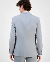 Bar Iii Men's Slim-Fit Wool Sharkskin Suit Jacket, Created for Macy's