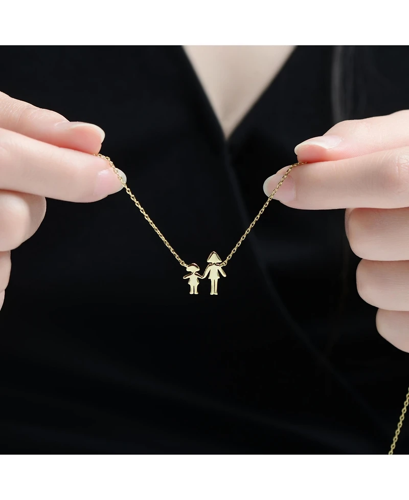 GiGiGirl 14K Gold Plated Family Themed Necklace