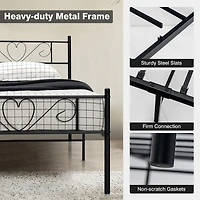 Gymax Twin Xl Metal Platform Bed Frame Heavy-duty Steel Slat Support with Storage