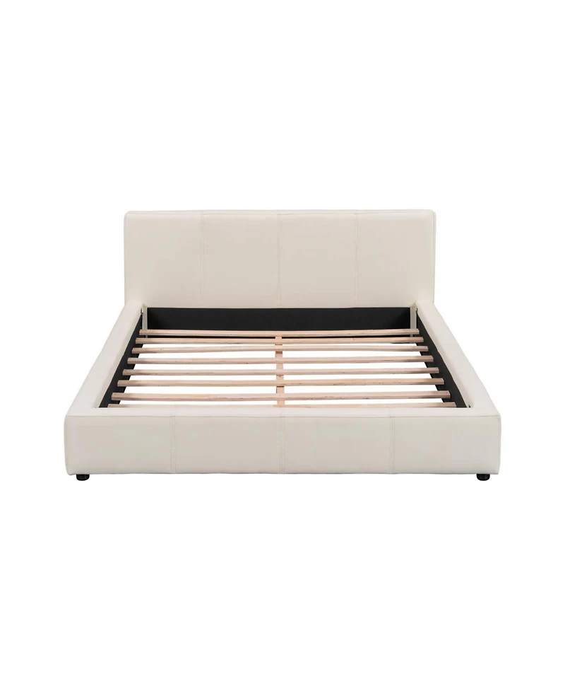 Streamdale Stylish Beige Upholstered Bed The Ideal Choice for Your Bedroom, Full