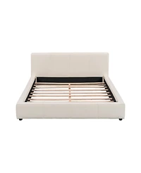 Streamdale Stylish Beige Upholstered Bed The Ideal Choice for Your Bedroom, Full