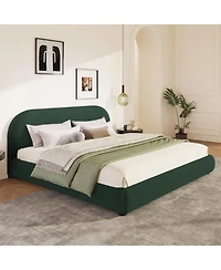 Streamdale Furniture Velvet Soft Bed - Light Luxury Queen Bed