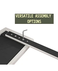 Streamdale Furniture Streamdale King Size Upholstered Platform Bed with Adjustable Headboard - White