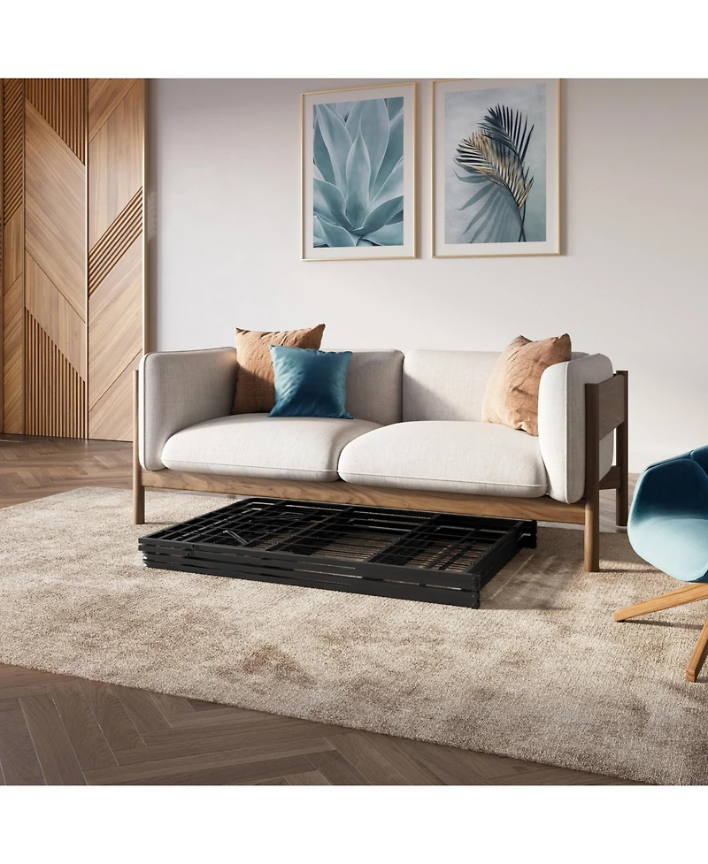 Boyd Sleep 14" Metal Platform Bed Frame with No-Tool Assembly, Textured Anti-Slip Surface - 2500 lb. Weight Capacity, Extra Underbed Storage