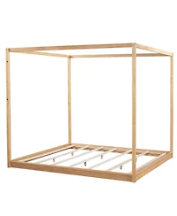 Clihome King Size Canopy Platform Bed with Support Legs