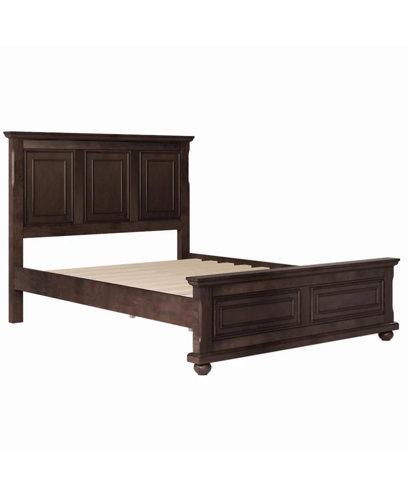 Streamdale Vintage Queen Bed Frame, Rich Brown
