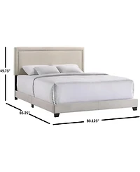Intercon Zion King Uph Bed in Zion Fog Fabric