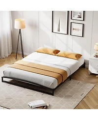 gaomon Full Size 6 Inch Metal Platform Bed Frame Heavy Duty Slats Underbed Storage Noise-Free Non-Slip