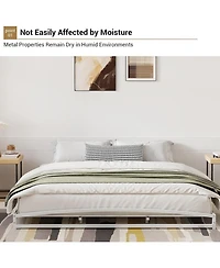 gaomon King Size 6 Inch Metal Platform Bed Frame Heavy Duty Strong Slat Support Underbed Storage