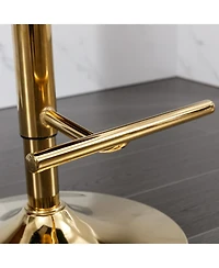 Streamdale Furniture Adjustable Swivel Velvet Bar Stools Set of 2