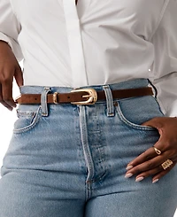 Ettika Modern Saddle Leather Belt