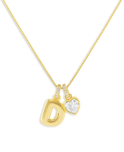 Holiday Lane Letter Initial Charm Necklace Gold Over Sterling Silver, Macy's Exclusive