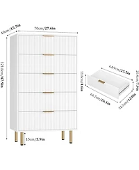 gaomon 47.9" Tall 5-Drawer Wood Modern Dresser with Metal Handle
