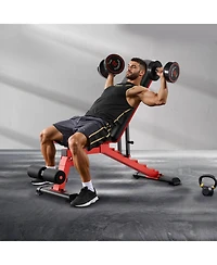 Mecale Weight Bench, 1200 lb Heavy-Duty Adjustable Bench Press with Folding Design for Home Gym Strength Training