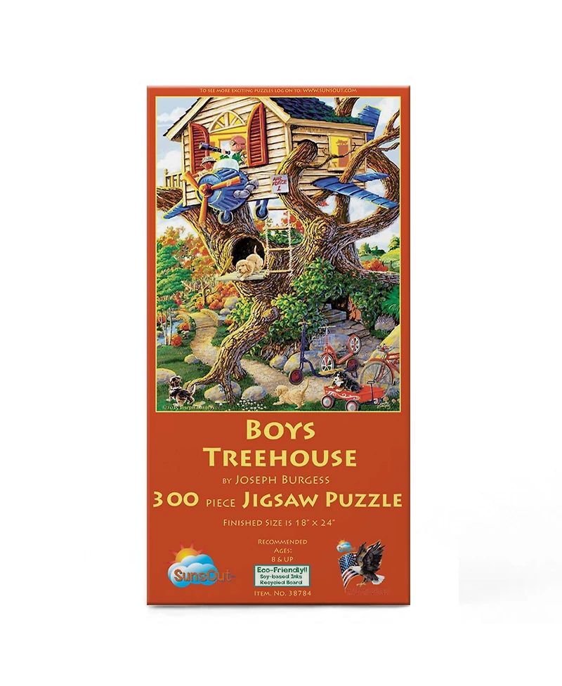 SunsOut Boys Treehouse 300 piece Jigsaw Puzzle for Adults