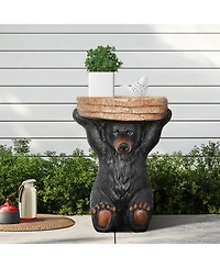 Sunjet 20.8" H Black Bear Side Table