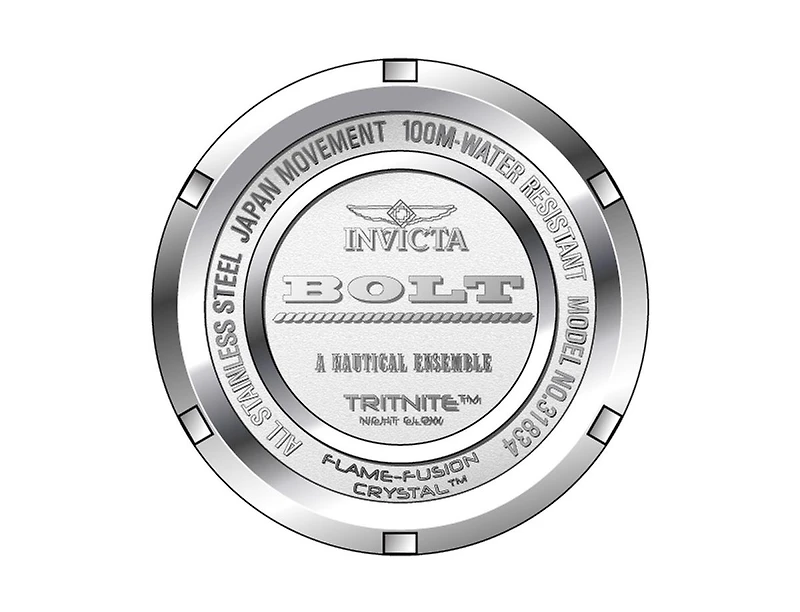 Invicta Men's 31834 Bolt Quartz Chronograph Rose Gold, Charcoal Dial Watch