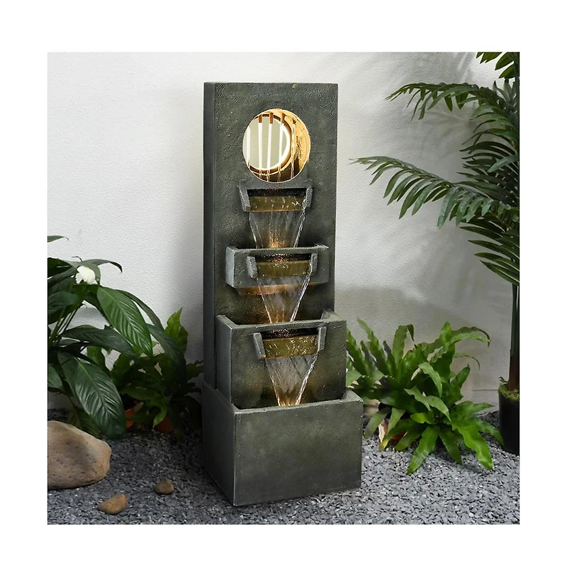 SunJet 39.3"H Modern Outdoor Fountain