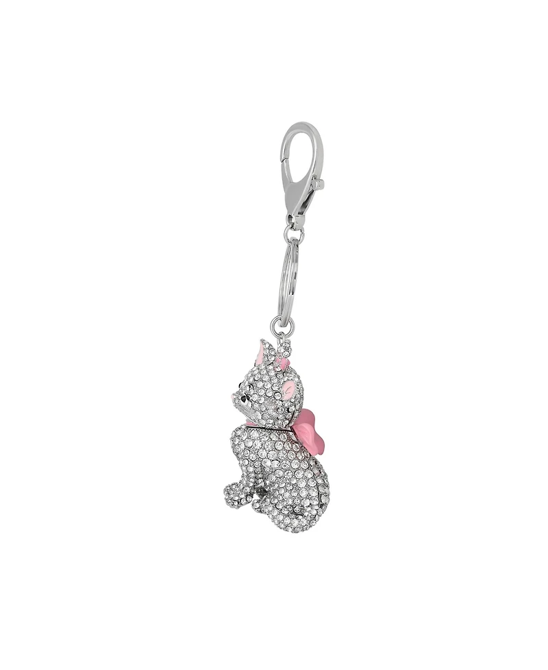 Disney Aristocats Marie Crystal Pave Bag Charm Keychain – Officially Licensed