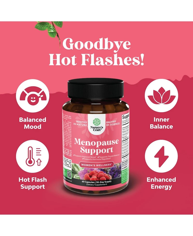 Women's Menopause Support Capsules, Nature's Craft, 60ct