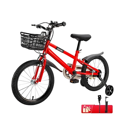 Artudatech 18-Inch Kids Bike for Ages 6-10 with Removable Training Wheels & Dual Brakes for the 2-Wheel Journey