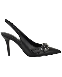 Guess Women's Prissie Buckle Grommet Pointed Toe Slingback Pumps