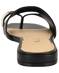 Guess Women's Tablita Embellished Toe Flat Slip-On Sandal