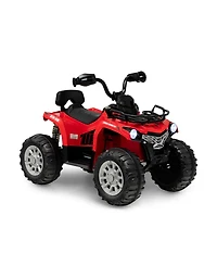 Sugift 12V Kids Ride On Atv 4 Wheeler with MP3 and Headlights-Red