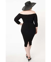 Unique Vintage Plus Shailene Pencil Dress