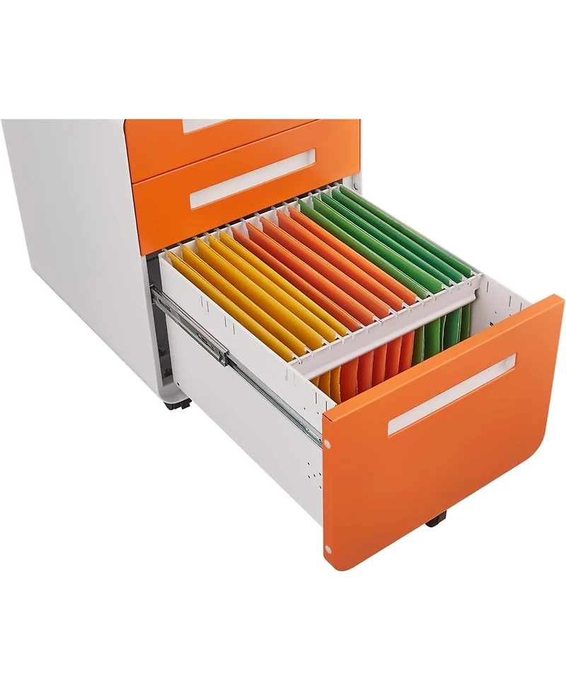 gaomon 3 Drawer Mobile File Cabinet with Lock, Under Desk Metal Filing Cabinet for Home Office