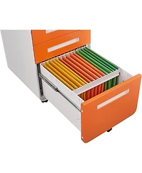 gaomon 3 Drawer Mobile File Cabinet with Lock, Under Desk Metal Filing Cabinet for Home Office