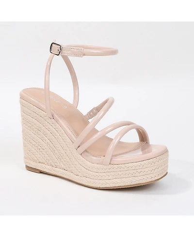 Berness Women's Rivka Strappy Espadrille Wedge Sandals