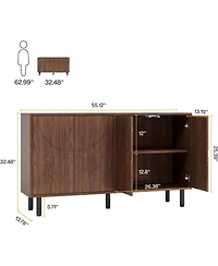 Tribesigns Sideboard Buffet Cabinet with Storage, 55"