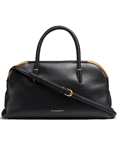 Donna Karan New York Satin Leather Satchel Bag