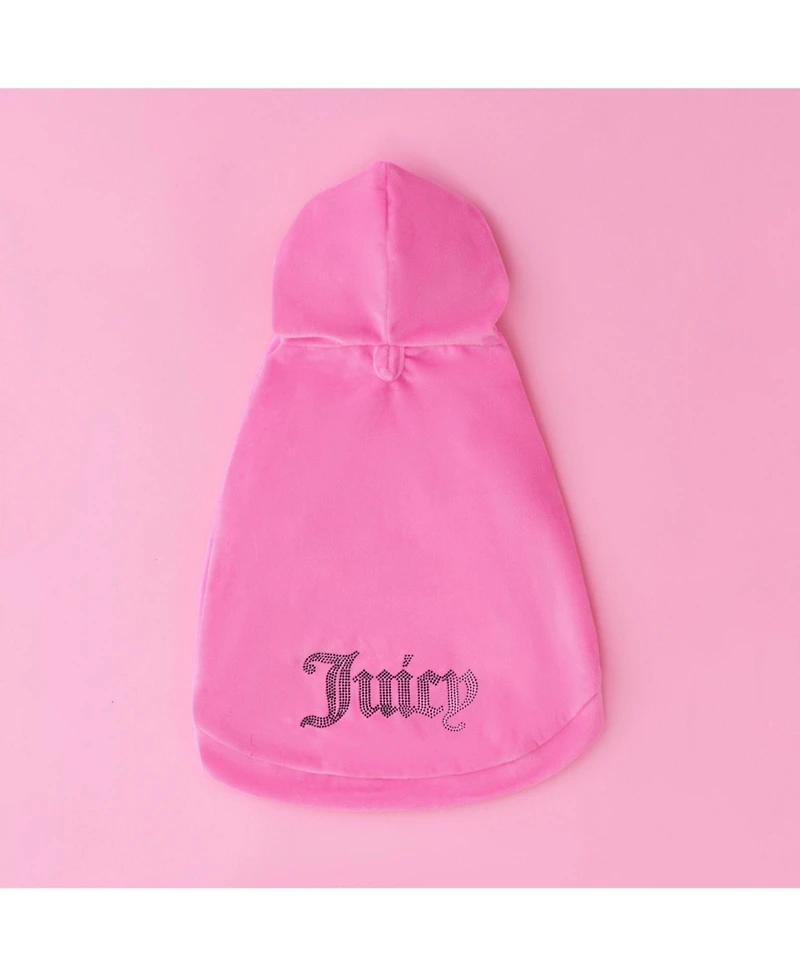 Juicy Couture Bling Velour Pet Hoodie