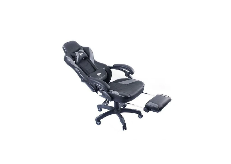 RadioShack Gaming Chair, Ergonomic Racing-Style Chair with Adjustable Height, Footrest, Lumbar Support, And Comfortable Padding