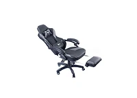 RadioShack Gaming Chair, Ergonomic Racing-Style Chair with Adjustable Height, Footrest, Lumbar Support, And Comfortable Padding