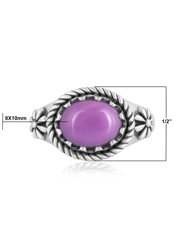 American West Jewelry Sterling Silver Phosphosiderite East Ring, Sizes 5 to 11