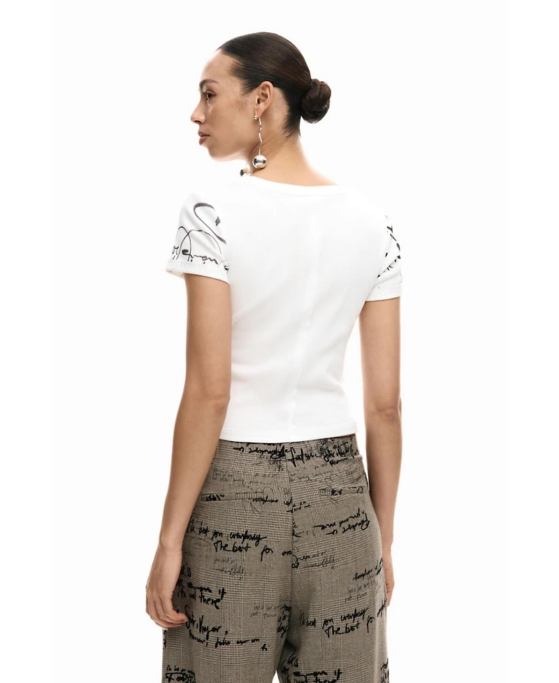 Desigual Women's T-shirt rib lettering