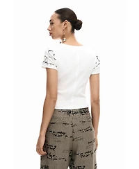 Desigual Women's T-shirt rib lettering
