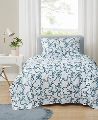 Truly Soft Printed Bow 3-Pc. Sheet Set