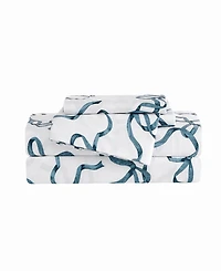 Truly Soft Printed Bow 4-Piece Sheet Set