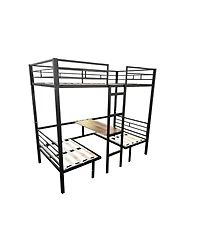 Streamdale Furniture Transformable Twin Loft Bed with Table