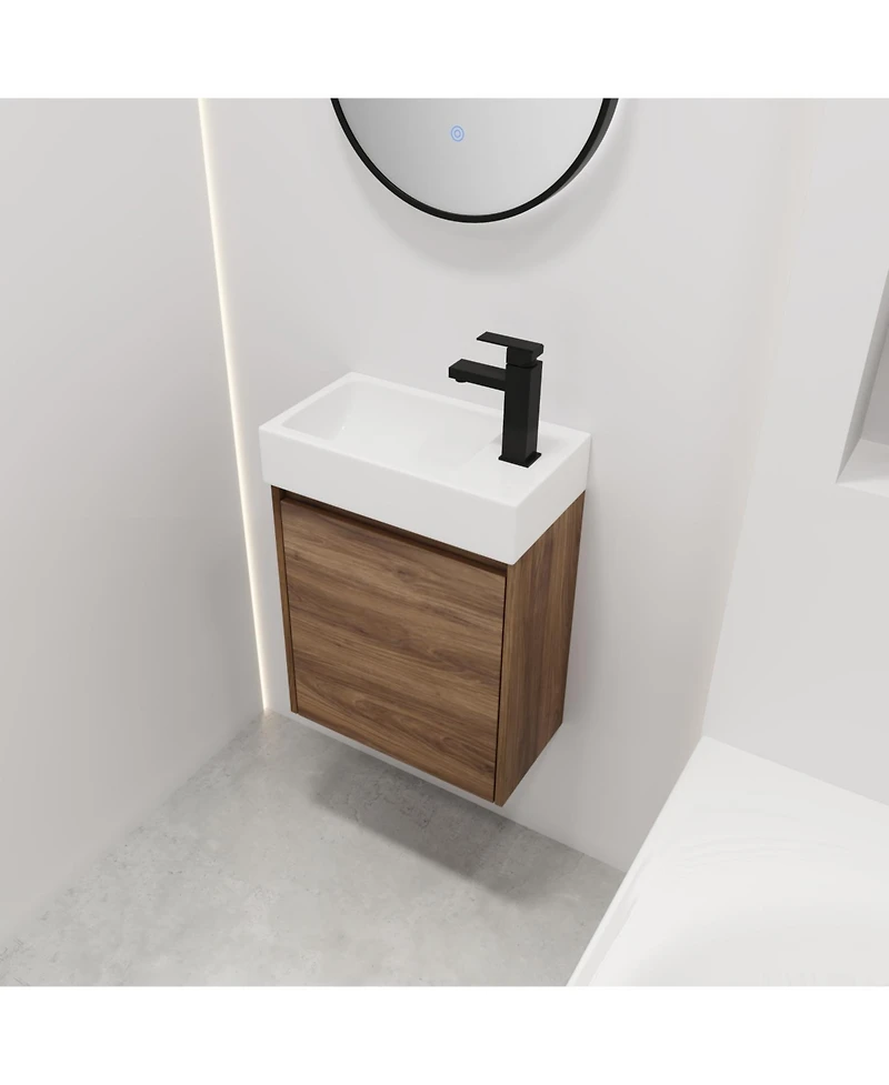 Streamdale Furniture Streamdale 18" Compact Floating Vanity with Sink