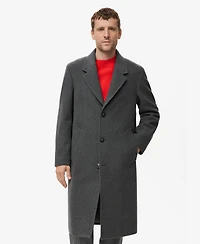 Mango Men's Long Wool Coat